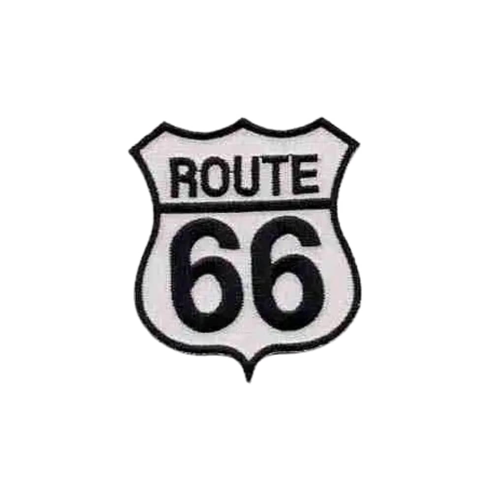 Route 66 Highway Sign (2-Pack) Iron On Patch - Laughing Lizards