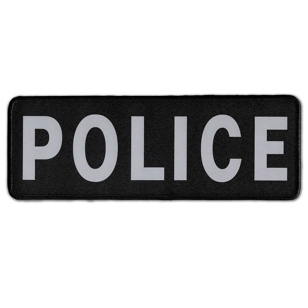  Security - 11x4 - Reflective White Lettering - Black Backing -  Hook Fabric