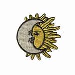 The Moon Over Sun (2-Pack) Iron On Patch embroidered patch.