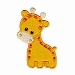 A Giraffe Patches (2 Pack) Animal Children Embroidered Iron On Patch Appliques on a white background.