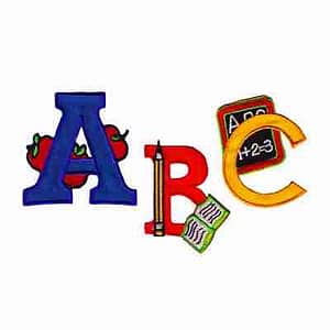 Letters for Education "A, B or C" Patches - Sold Separately appliques.