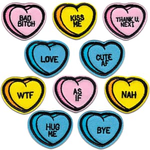 Valentine's Candy Patches (10-Pack) Iron on Patch     Valentine's day Valentine's day Valentine's day Valentine's day