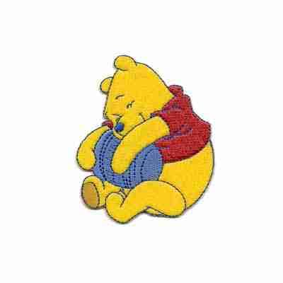 Winnie the Pooh Loving his Honey Pot Iron on Patch