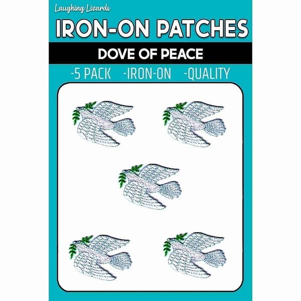 Dove of Peace Religious Iron On Patch (5 Pack) iron on patches.