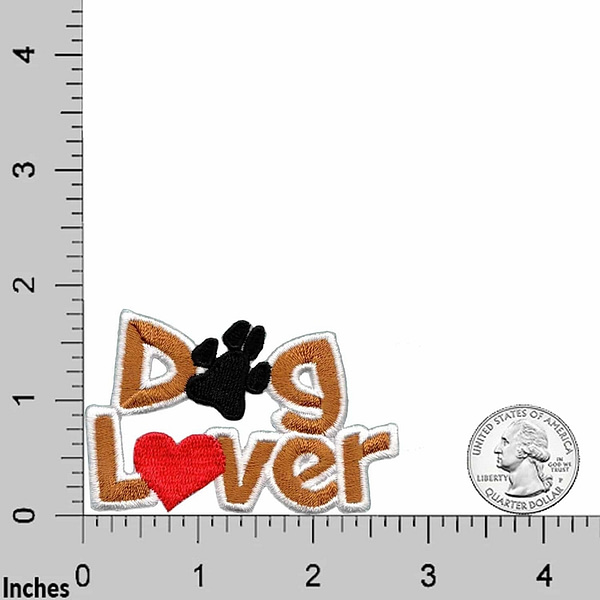 Dog Lover Patches (2-Pack) Animal Embroidered Iron on Patch Appliques