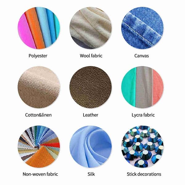 The different types of Fabric Glue - 1.7oz are shown in different colors.