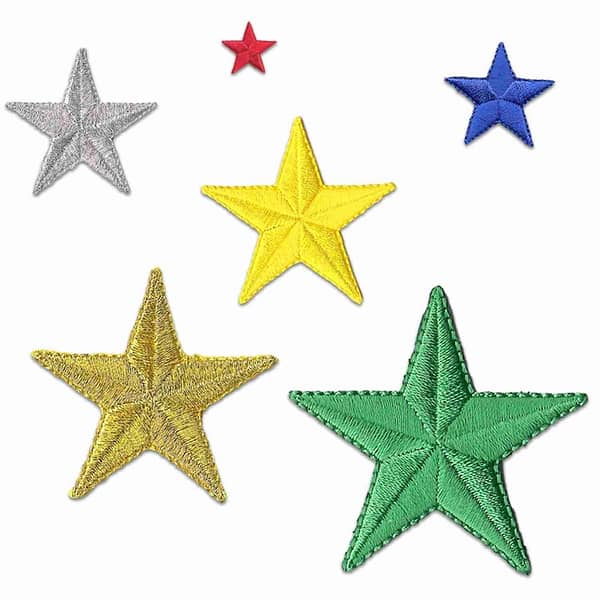 Four different colored Star Sample Packs on a white background.