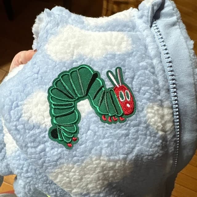 The very hungry caterpillar iron on patches hoodie.