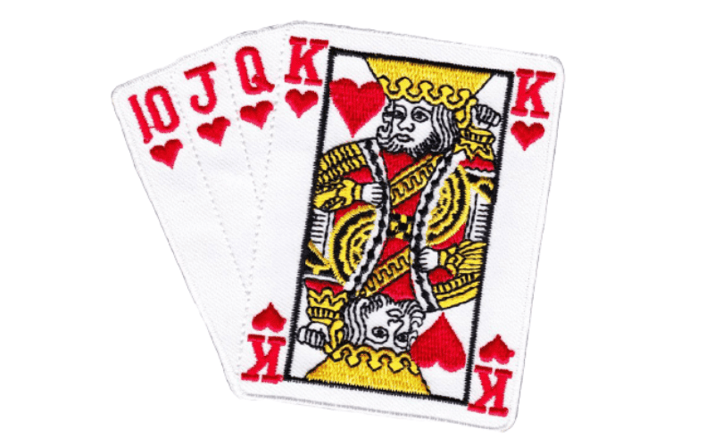 A pair of playing cards on a white background.