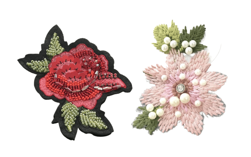 Embroidered Iron On Patches With Embellishments