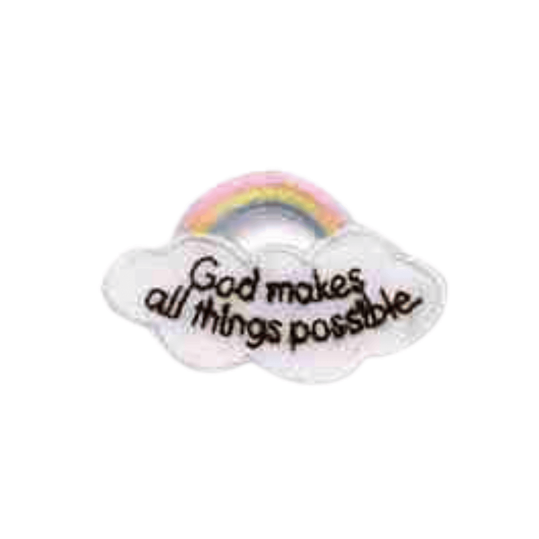 Rainbow Clouds Embroidered Religious Iron On Patch Appliques 