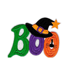 Halloween BOO Patches (2-Pack) Halloween Embroidered Iron On Patch