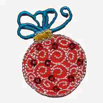 Christmas Ornament with Sequins Iron on Patch Applique