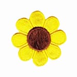 Cute Daisy Flower Iron On Floral Patch – Yellow