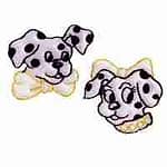 Pair of Small Dalmatians Dogs Iron On Patch