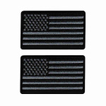 USA Flag Patch -Black & Gray- American Flag US United States of America Military Uniform Emblem Patches