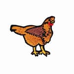 Small Chicken Farm Animal Iron On Patch