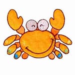 Happy Crab Children’s Sea Life Iron On Patch