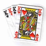 Four Kings Gambling Iron On Patch