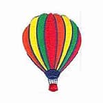 Large Hot Air Balloon In PRIMARY Colors Iron On Patch