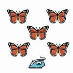 Monarch Butterfly Insect Iron On Patch (5 Pack)