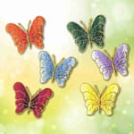 Small Decorative Butterfly Iron On Patch: Multiple Colors