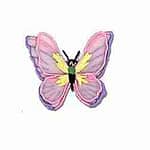 Pink & Lavender Chiffon Butterfly Iron-on Patch