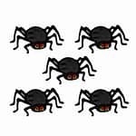 (5-Pack) Spooky Halloween Spiders Iron On Holiday Patch Applique