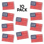 American Flag Iron On Patriotic Patch USA – Small 1″H (10-Pack)