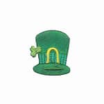 Leprechaun’s Hat with Shamrock and Gold Horse Shoe St. Patrick’s Day Iron On Patch