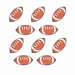 (10-Pack) Embroidered Football Iron On Sports Patch