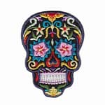 Sugar Skull Colorful Iron on Patch