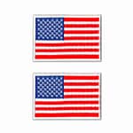 (2-Pack) American Flag Iron On Patriotic Patch USA