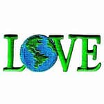 LOVE Earth Environmental Iron On Patch
