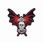 Bat Wing Motorcycle Skull Iron On Patch