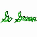 Go Green Environmental Ecology Iron On Patch