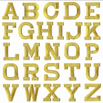 Iron On Letter Patches, 2″ Block Letters & Numbers