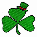 Three Leaf Clover Shamrock Iron On Patch Rated 5.00 out of 5