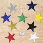 3 Inch Iron on Star Patches (5 Pack)
