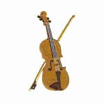 (3-Pack) Violin Musical Instrument Iron On Patch
