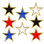 Star Embroidered Iron On Patches Appliques
