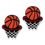 Basketball Hoop (2-Pack) Embroidered Iron on Patch Applique