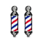 Barber’s Pole (2-Pack) Embroidered Iron on Patch Applique