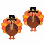 Turkey Patches (2-Pack) Thanksgiving Embroidered Iron On Patch Appliques