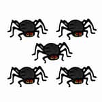 Spiders Patches (5-Pack) Halloween Embroidered Iron On Patch Appliques