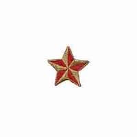 1.75″ Embroidered Nautical Iron-On Star in Patches: Red