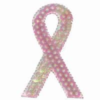 Breast Cancer Awareness Sequined Iron On Patch