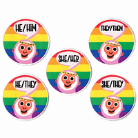 Pronoun Patches | He/Him | She/Her | They/Them | He/They | Each Iron On Patch Applique