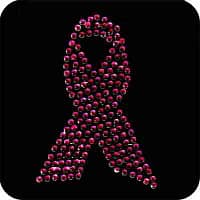 Breast Cancer Awareness Rhinestone Hotfix Applique