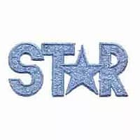 Blue Star in Sparkle Iron on Patch